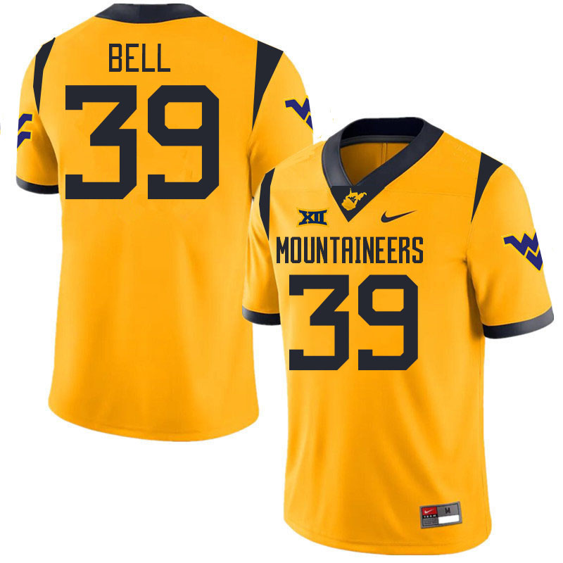 Men #39 Nasai Bell West Virginia Mountaineers College 2024 New Uniforms Football Jerseys Stitched Sa